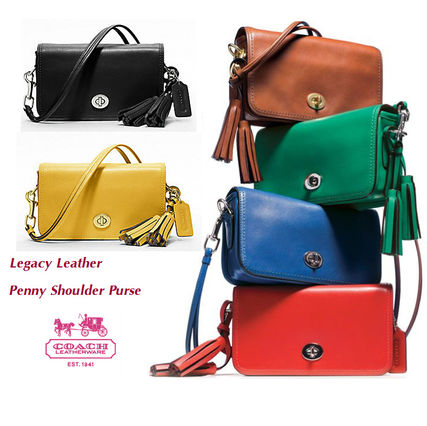 Coach Legacy Penny Leather Crossbody Handbag Cognac/Brass 19914